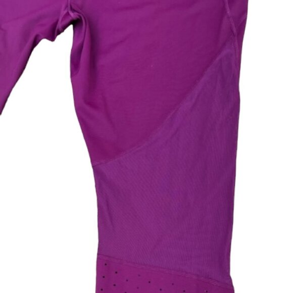 Athleta Women's Purple High Rise Laser Cut Mesh Sonar Capri Leggings Plus 1X - Picture 11 of 12